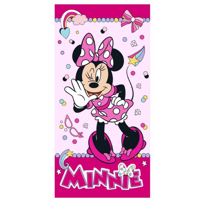 Billede af Badehåndklæde - 70x140 cm - Minnie Mouse - 100% Bomuld